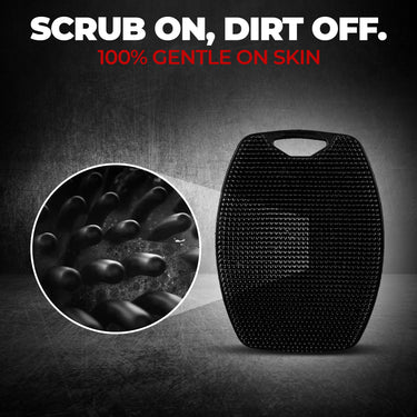 Beardo Silicone Body Scrubber Bath Brush for Men | Cleanses, Exfoliates & Removes Dead Skin | Super Soft Silicone Bristles | Lathers Well | Ergonomic No-Slip Handle, Body Scrubber for Men